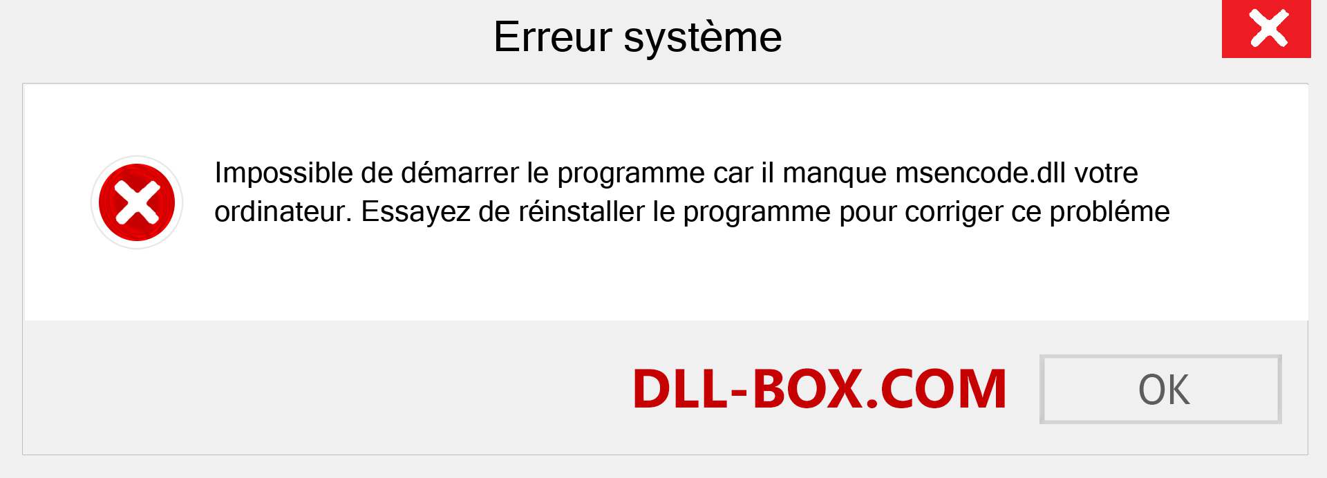 Le fichier msencode.dll est manquant ?. Télécharger pour Windows 7, 8, 10 - Correction de l'erreur manquante msencode dll sur Windows, photos, images